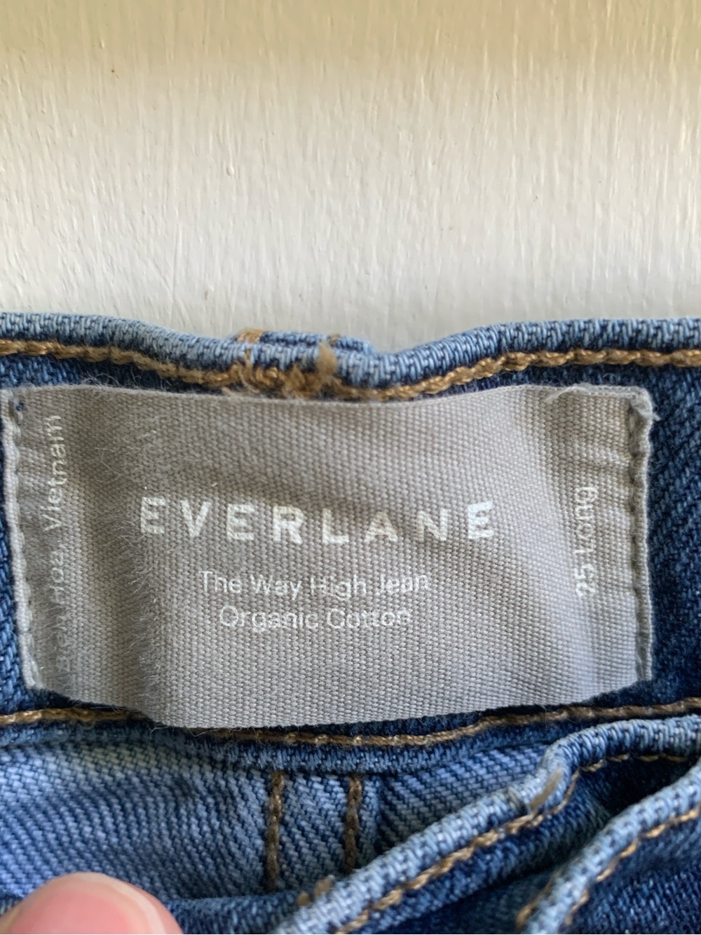 Everlane Way High Organic Cotton Straight Leg Jeans Size 25 Long - Picture 3 of 7